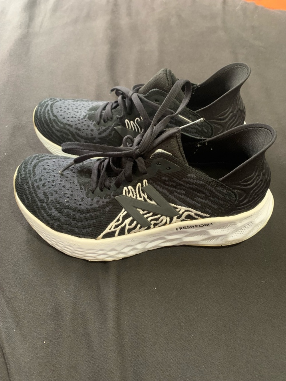 New Balance Fresh Foam 1080v10 Shoes Mens Size 7 Black Running Comfort Gym